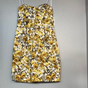 Formal strapless floral dress, never used. Super comfy